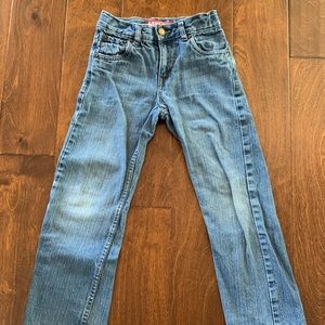 Boys Levi’s 514 Slim Straight 7 reg medium wash 100% cotton jeans